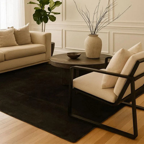 Chocolate Brown Faux Rabbit Fur Rug - Image 1