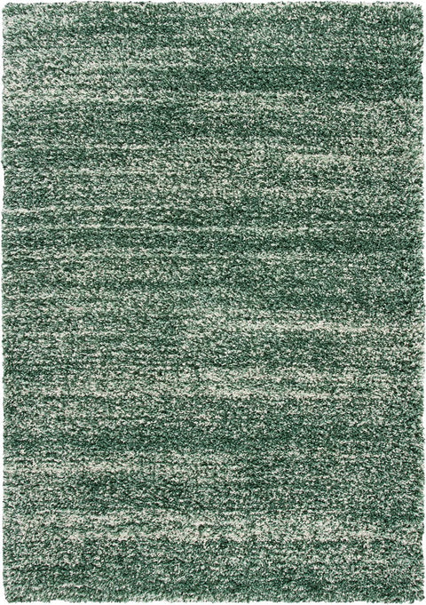 Denim Green, Ivory Ombre Collection Plush Shag Rug - Image 1