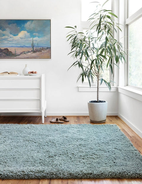 Spa Solid Plush Shag Rug