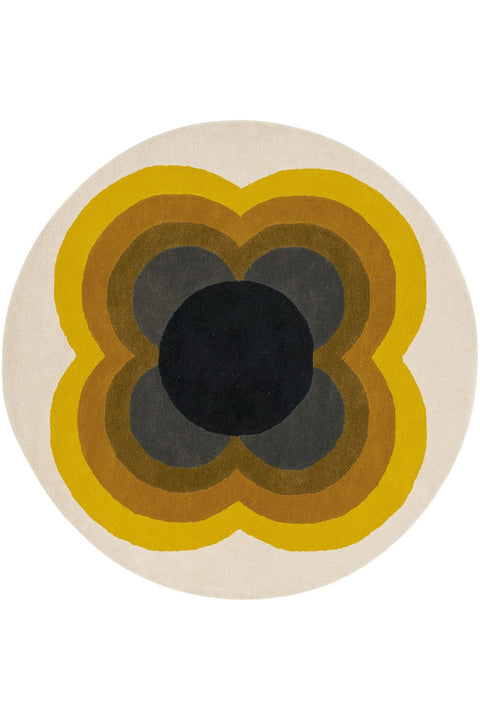 Sunflower Yellow Irregular Hand-Tufted Wool Rug - Image 1