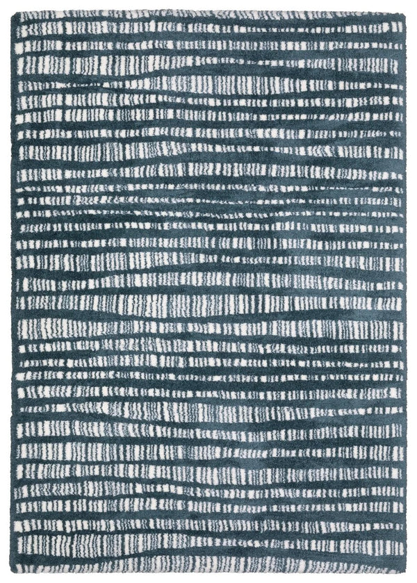 Atlas Blue Modern Plush Shag Rug - Image 1