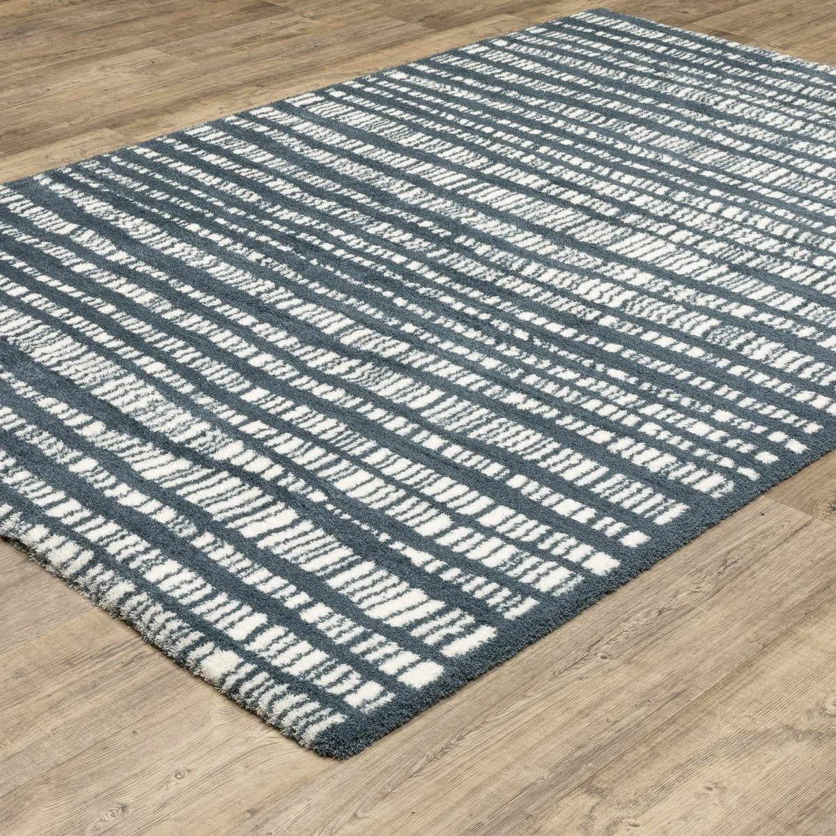 Atlas Blue Modern Plush Shag Rug - Image 2