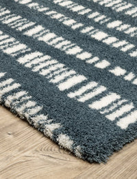 Atlas Blue Modern Plush Shag Rug - Image 3