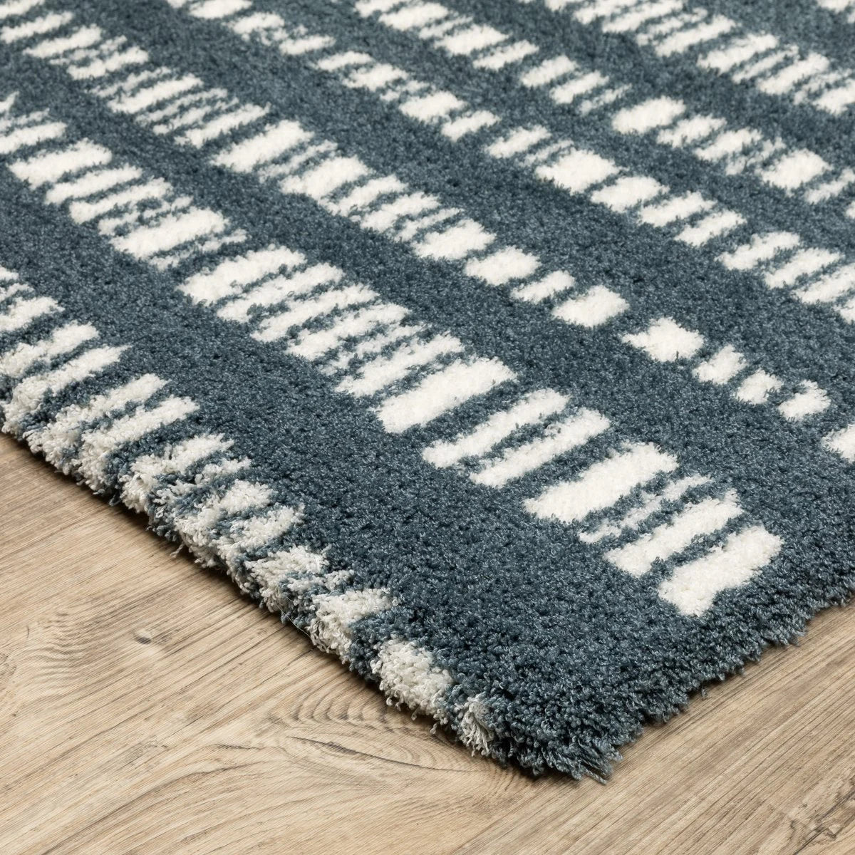 Atlas Blue Modern Plush Shag Rug - Image 3