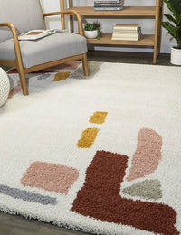 Atlas Ivory Modern Plush Shag Rug - Image 5