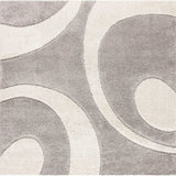 Augustan BEIGE & OFF IVORY Ripple Collection Plush Shag Rug - Image 4