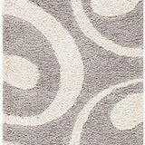 Augustan BEIGE & OFF IVORY Ripple Collection Plush Shag Rug Runner Rug - Image 1