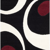 Augustan BLACK Ripple Collection Plush Shag Rug - Image 4