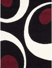 Augustan BLACK Ripple Collection Plush Shag Rug - Image 4