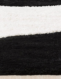 Augustan BLACK Ripple Collection Plush Shag Rug - Image 5