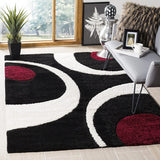 Augustan BLACK Ripple Collection Plush Shag Rug - Image 6