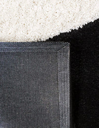 Augustan BLACK Ripple Collection Plush Shag Rug Round Rug - Image 7