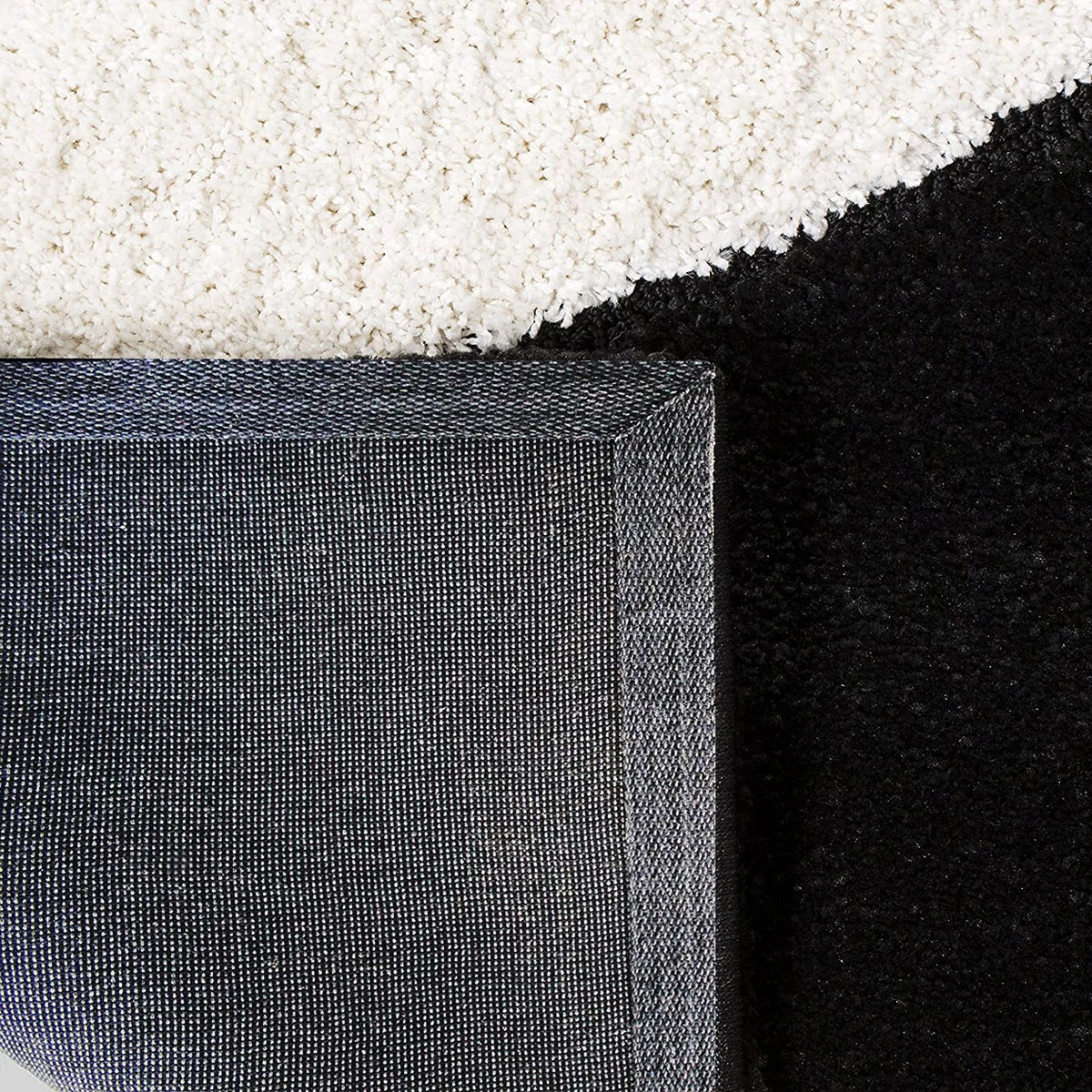 Augustan BLACK Ripple Collection Plush Shag Rug Round Rug - Image 7