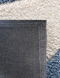 Augustan BLUE & IVORY Ripple Collection Plush Shag Rug - Image 3