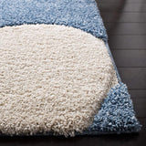 Augustan BLUE & IVORY Ripple Collection Plush Shag Rug - Image 6