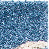 Augustan BLUE & IVORY Ripple Collection Plush Shag Rug Round Rug - Image 2
