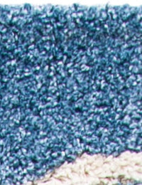 Augustan BLUE & IVORY Ripple Collection Plush Shag Rug Round Rug - Image 2