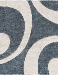 Augustan SLATE GREY Ripple Collection Plush Shag Rug - Image 3