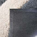 Augustan SLATE GREY Ripple Collection Plush Shag Rug Round Rug - Image 5