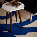 Azure Abstract Hand-Tufted Wool Rug - Image 3