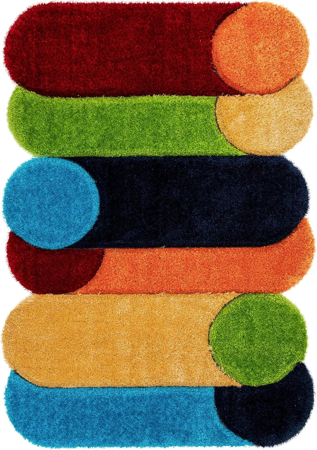Baseball irregular Shags Plush Shag Rug - Image 2