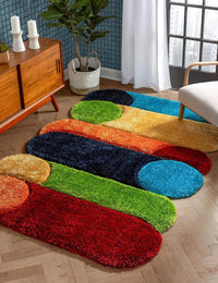 Baseball irregular Shags Plush Shag Rug - Image 6