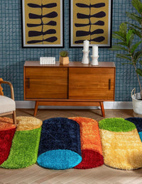 Baseball irregular Shags Plush Shag Rug - Image 8