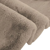 Beige, Taupe Faux Rabbit Fur Rug - Image 2