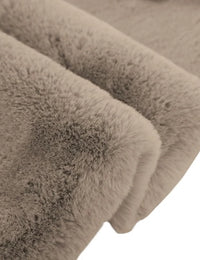 Beige, Taupe Faux Rabbit Fur Rug - Image 2