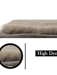 Beige, Taupe Faux Rabbit Fur Rug - Image 6