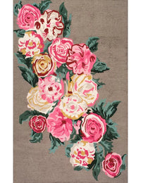 Berry Floral Hand-Tufted Wool Rug - Image 2