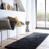Black Solid Plush Shag Rug - Image 3