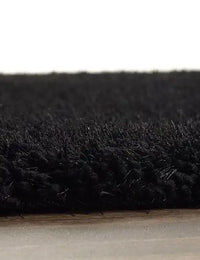 Black Solid Plush Shag Rug - Image 5