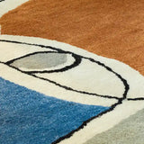 Bleu Des Yeux Abstract Hand-Tufted Wool Rug - Image 2