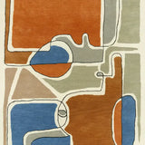 Bleu Des Yeux Abstract Hand-Tufted Wool Rug - Image 3