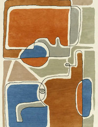 Bleu Des Yeux Abstract Hand-Tufted Wool Rug - Image 3