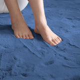 Blue Faux Rabbit Fur Rug - Image 3
