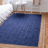 Blue Natural Jute Rug - Image 1