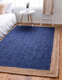 Blue Natural Jute Rug - Image 1