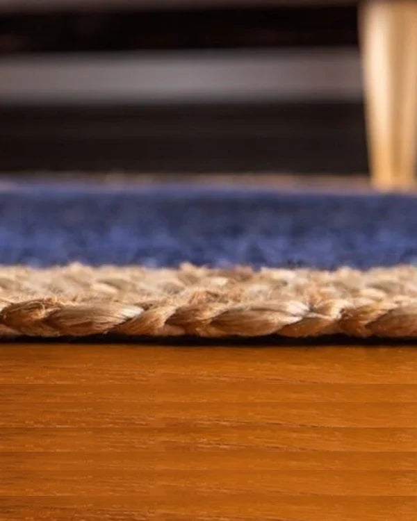 Blue Natural Jute Rug - Image 3