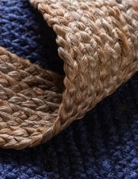 Blue Natural Jute Rug - Image 4