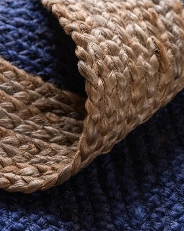 Blue Natural Jute Rug - Image 4