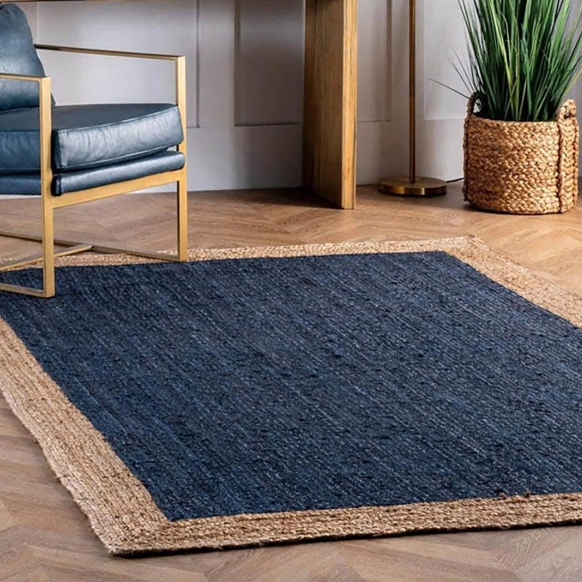 Blue Natural Jute Rug - Image 5