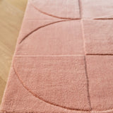 Blush Geometric Hand-Tufted Wool Rug - Image 2