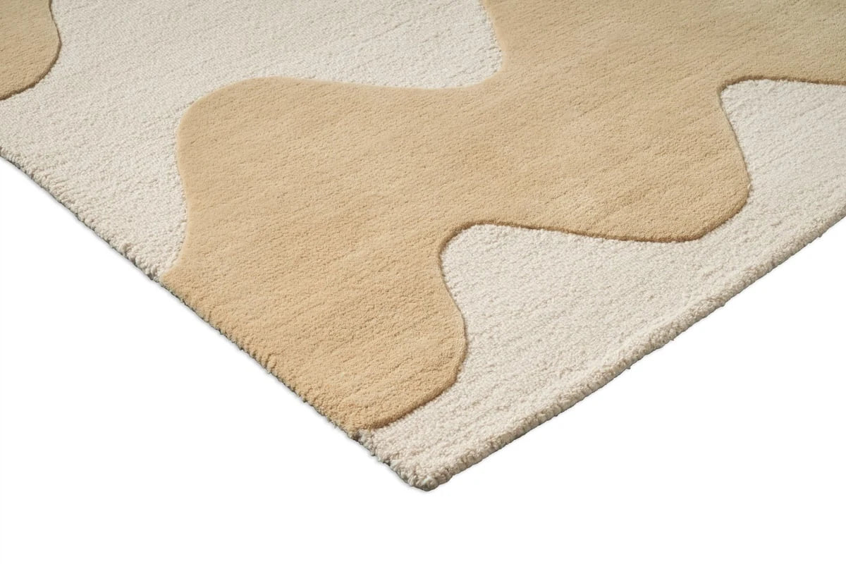 Butter Modern Hand-Tufted Wool Rug - Image 4