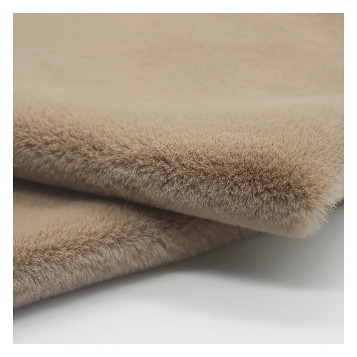 Camel Faux Rabbit Fur Rug - Image 6