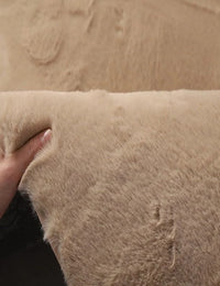 Camel Faux Rabbit Fur Rug - Image 7