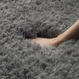 Canvas Grey Solid Plush Shag Rug - Image 2