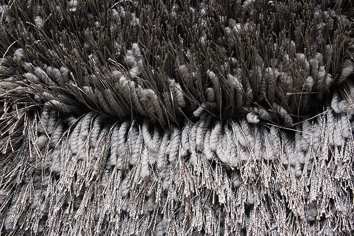Canvas Grey Solid Plush Shag Rug - Image 6