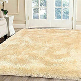 Casper Cream Solid Plush Shag Rug - Image 1
